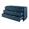 Manhattan Comfort Granville 55.07 Double Wide Dresser in Midnight Blue DR-5034 - alternate 2